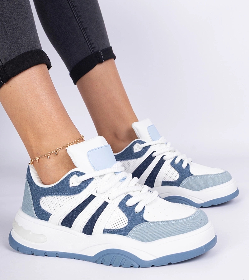 Modré dámské tenisky s masivním šněrováním Bartella