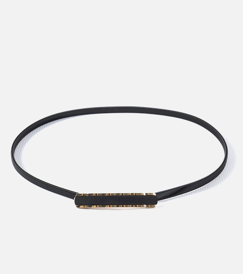 Černozlatý elastický pásek s přezkou Morig