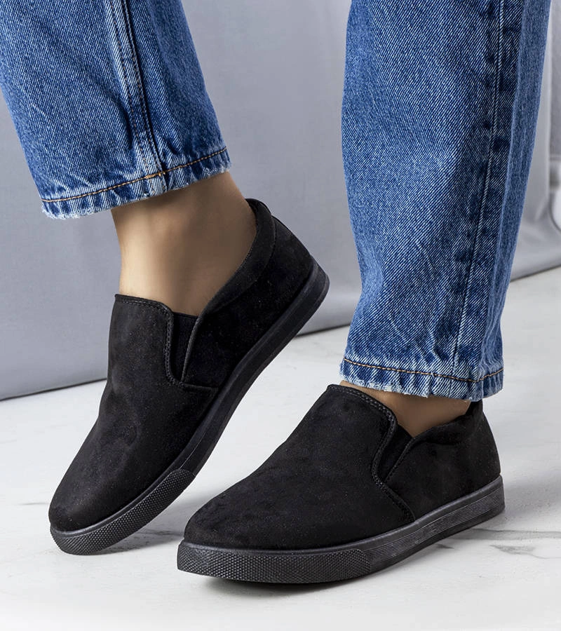 Černé tenisky Leroy z eko semiše