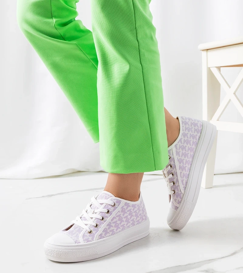 Bílé a fialové tenisky Chelms