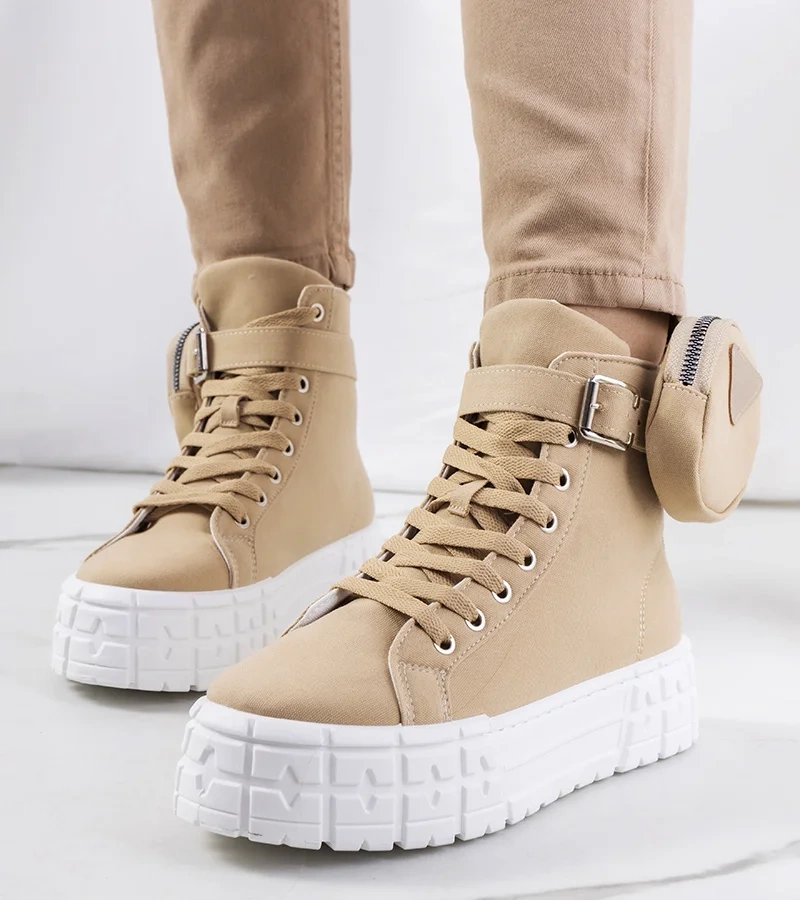 Lambari béžové tenisky na platformě