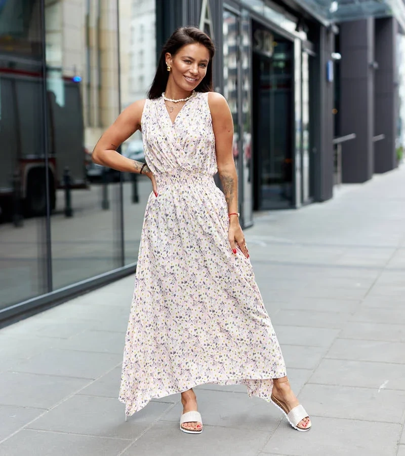 Růžové květinové šaty Alpicella