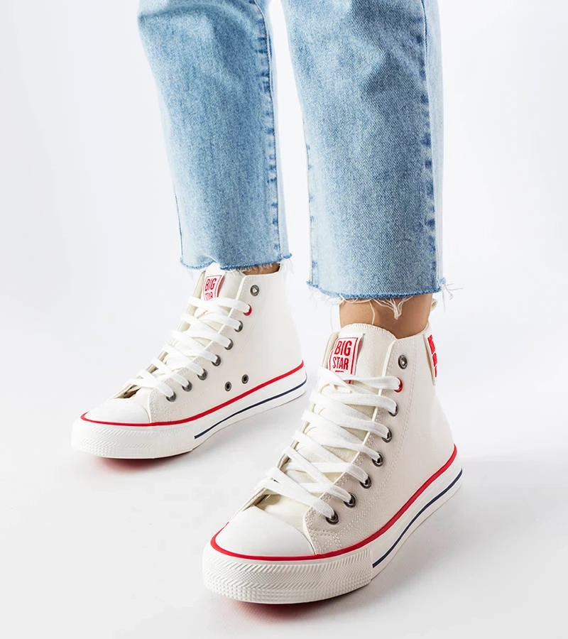 Bílé kotníkové tenisky Big Star JJ274132