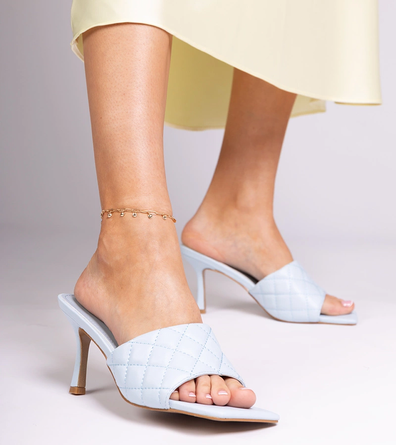 Žabky Penese blue quilted stiletto