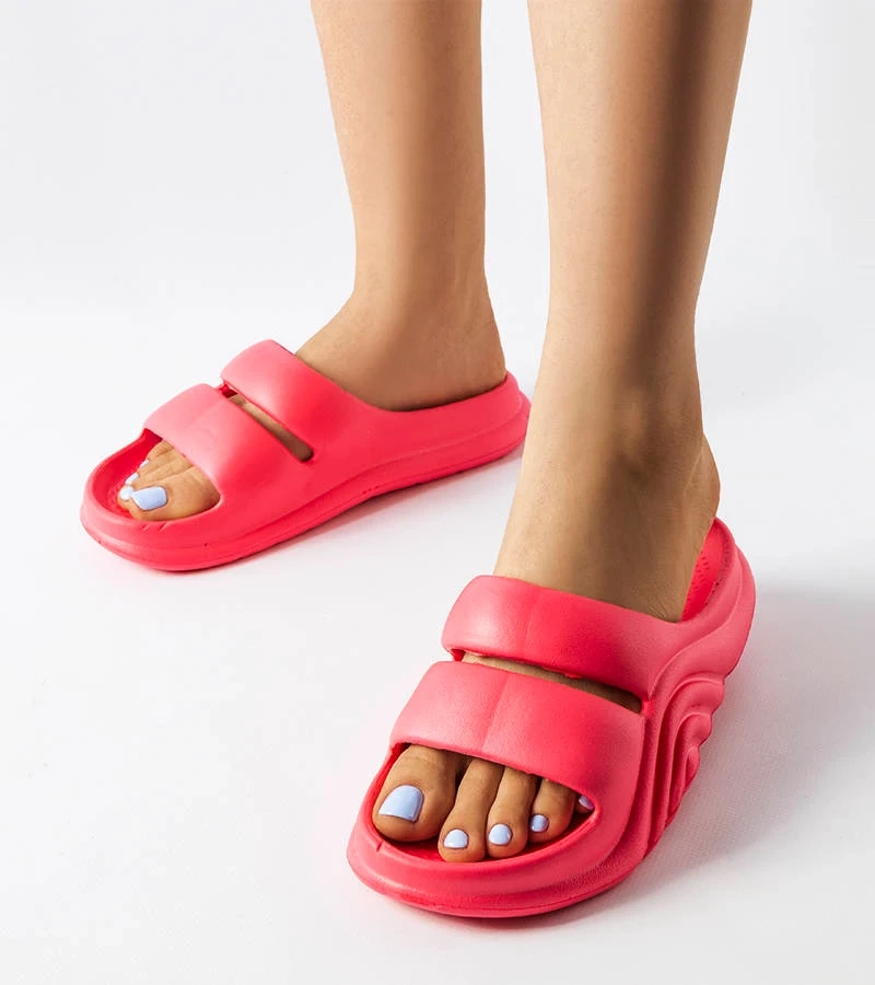 Tmavě růžové gumové žabky Geneve