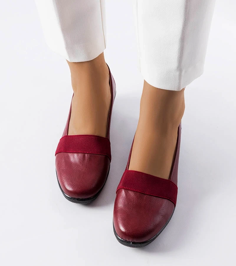 Vínové polobotky Bisson s podpatky