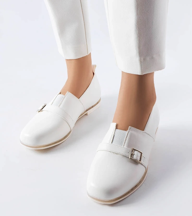 Bílé polobotky s koženou stélkou Felosa