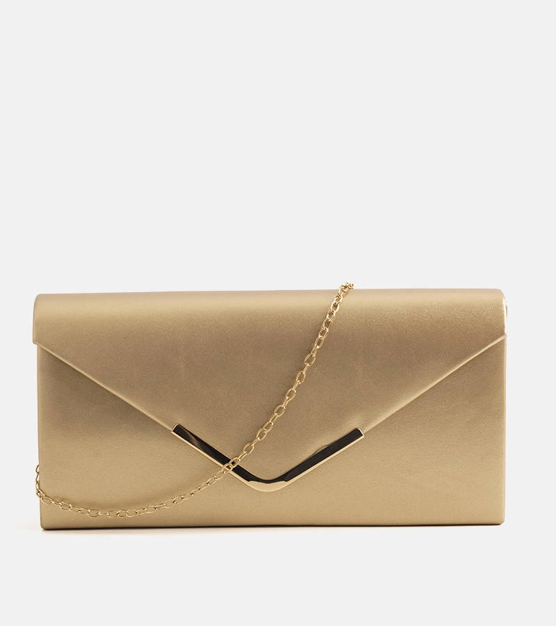 Zlatá obálková kabelka Cottage