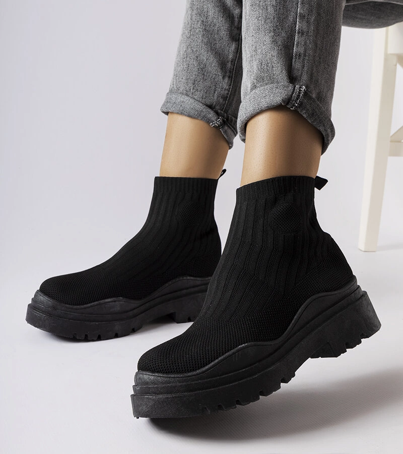 Černé vysoké tenisky Marks