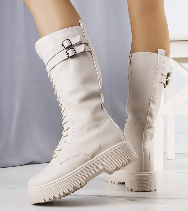 Christopher beige vysoké trappery