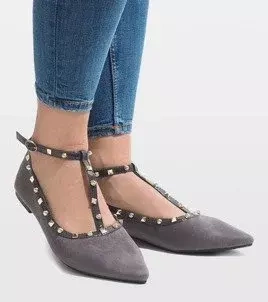 Šedé baleríny 127-13