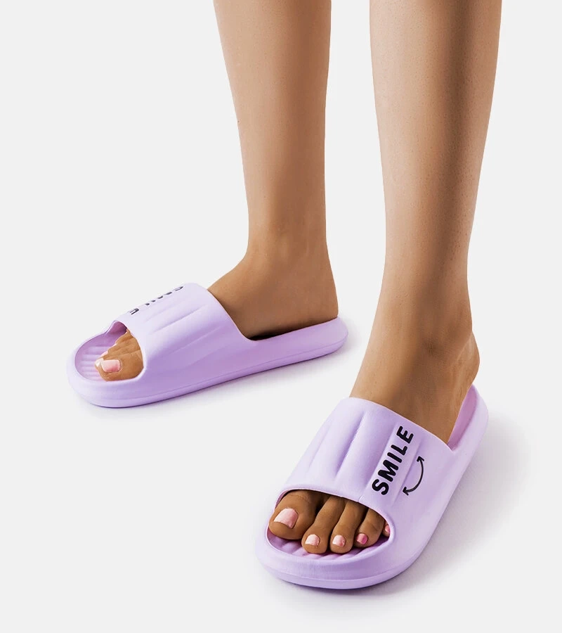 Žabky z fialové pěny Smile