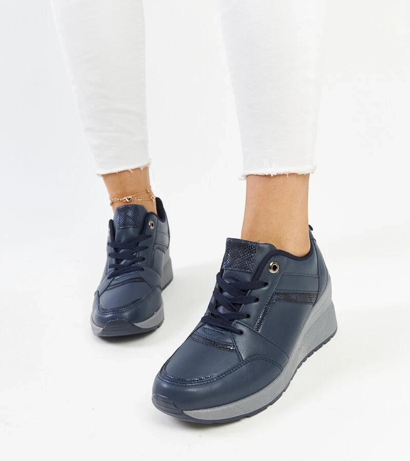 Modré tenisky na platformě Cristel