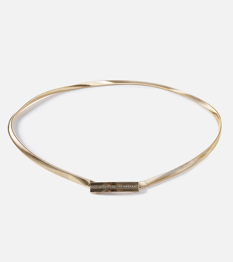 Zlatý elastický pásek s cyrkony Umberti