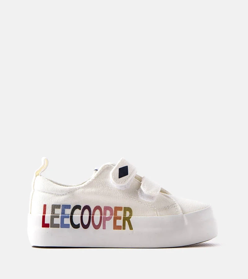 Bílé dětské tenisky Lee Cooper na suchý zip
