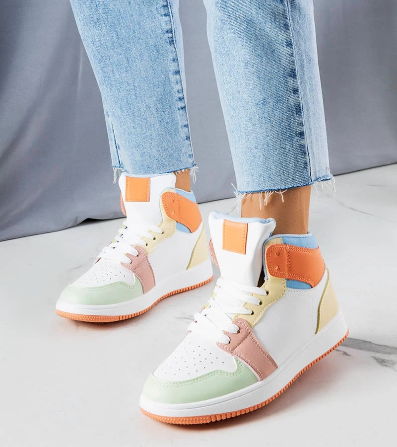 Oranžové kotníkové tenisky Kari