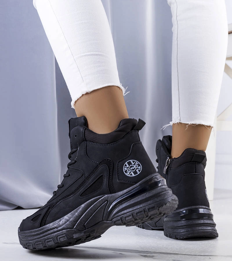 Černé zateplené traperské boty LCJ-22-44-1353L Lee Cooper