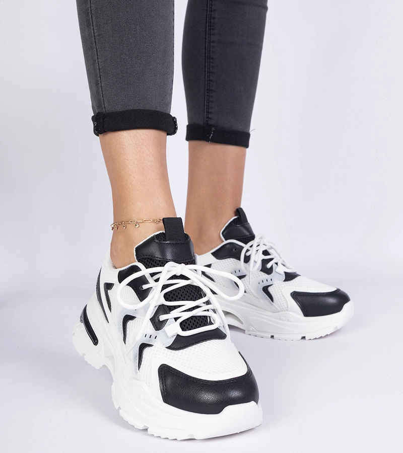 Černobílé dámské sportovní tenisky Lamula