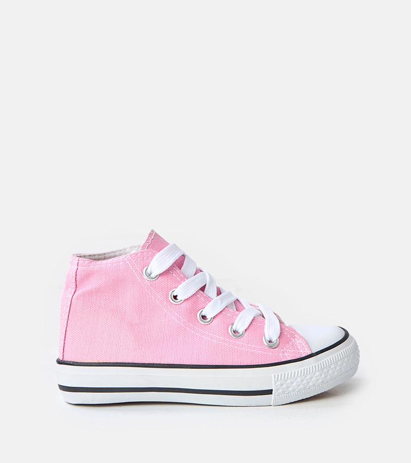 Světle růžové dětské kotníkové tenisky Tandy