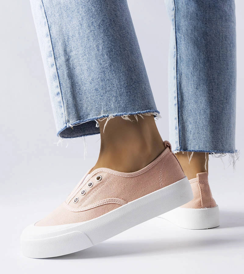 Růžové nazouvací tenisky Rabican