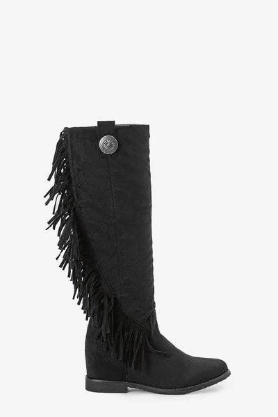 Černé boty na skryté podpatky Hally