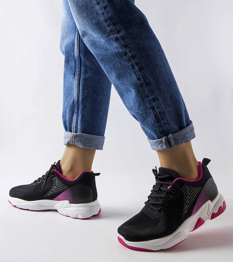 Černo-růžové sportovní tenisky Giana