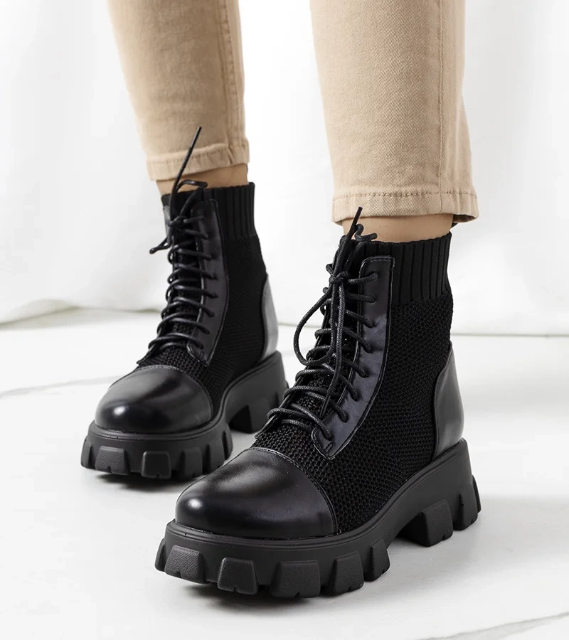 Dámské černé boty Lewers trapper