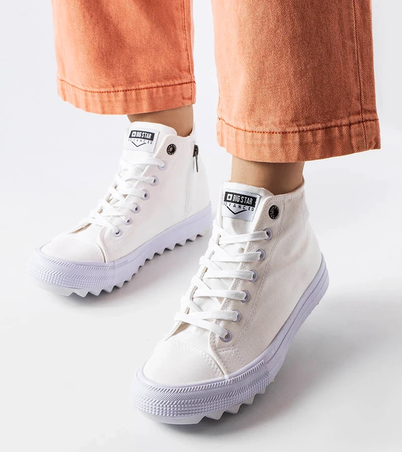 Bílé kotníkové tenisky Big Star FF274241