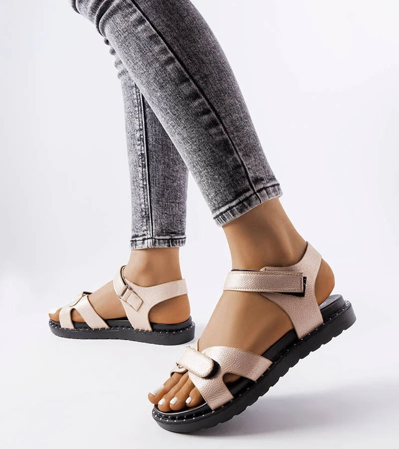 Béžové třpytivé sandály Bellefeuille