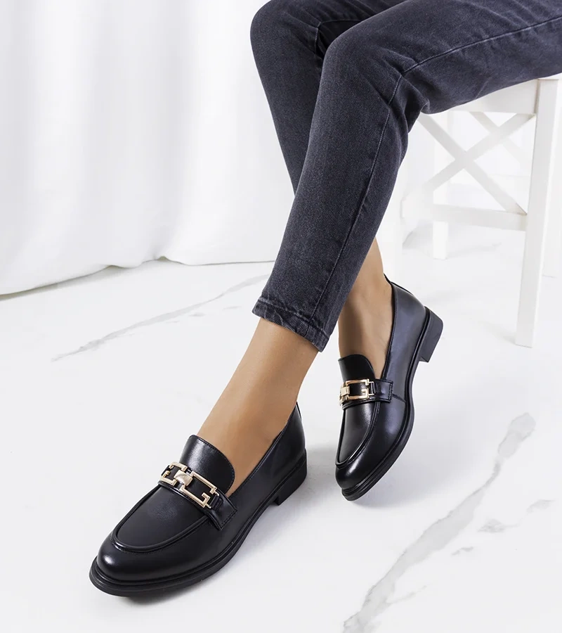 Černé dámské mokasíny Neder