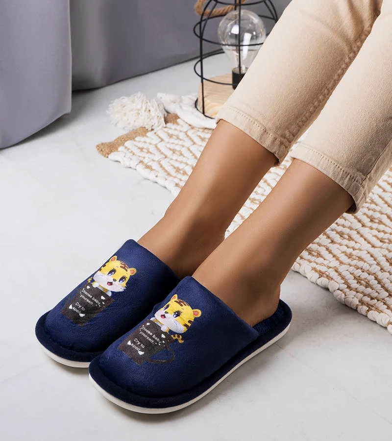 Catcup tmavě modré měkké pantofle