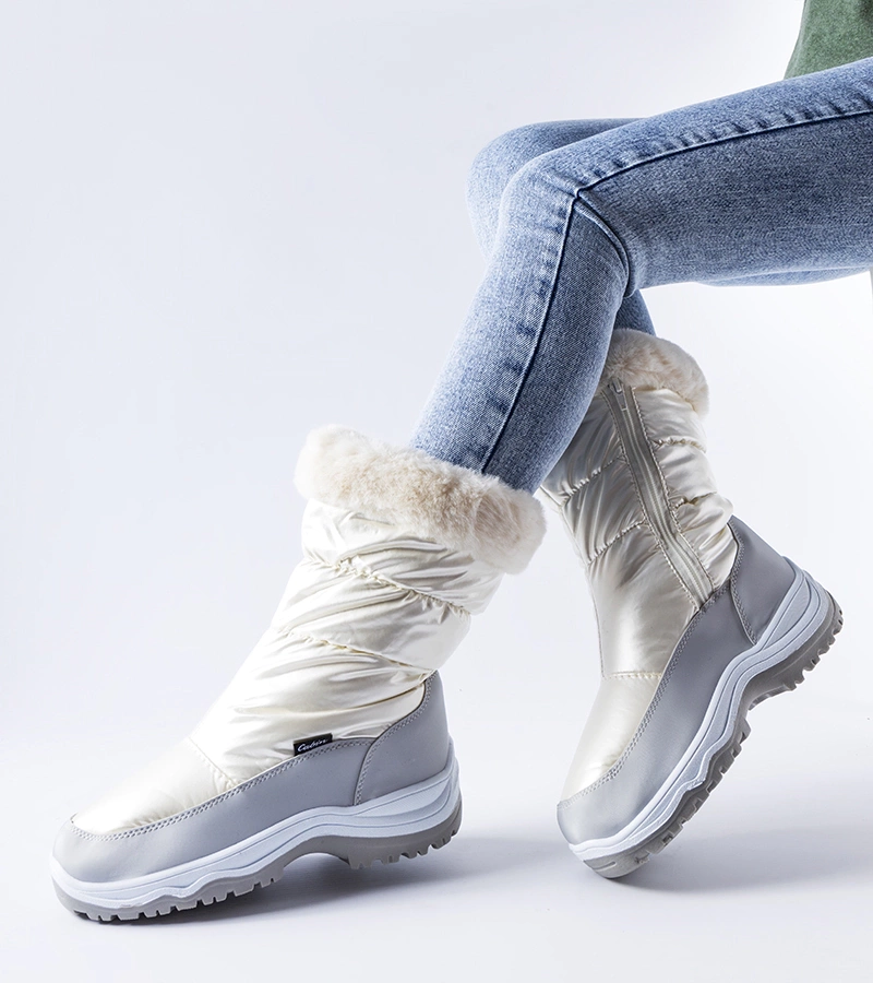 Perlově šedé zateplené sněhule Tronzano