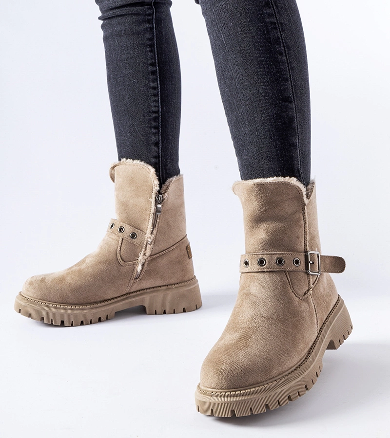 Hnědé zateplené kotníkové boty Gibsonia