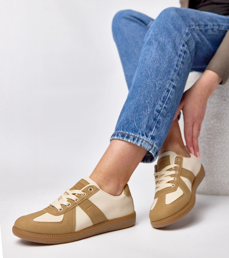 Hnědo-béžové tenisky na platformě Valentine