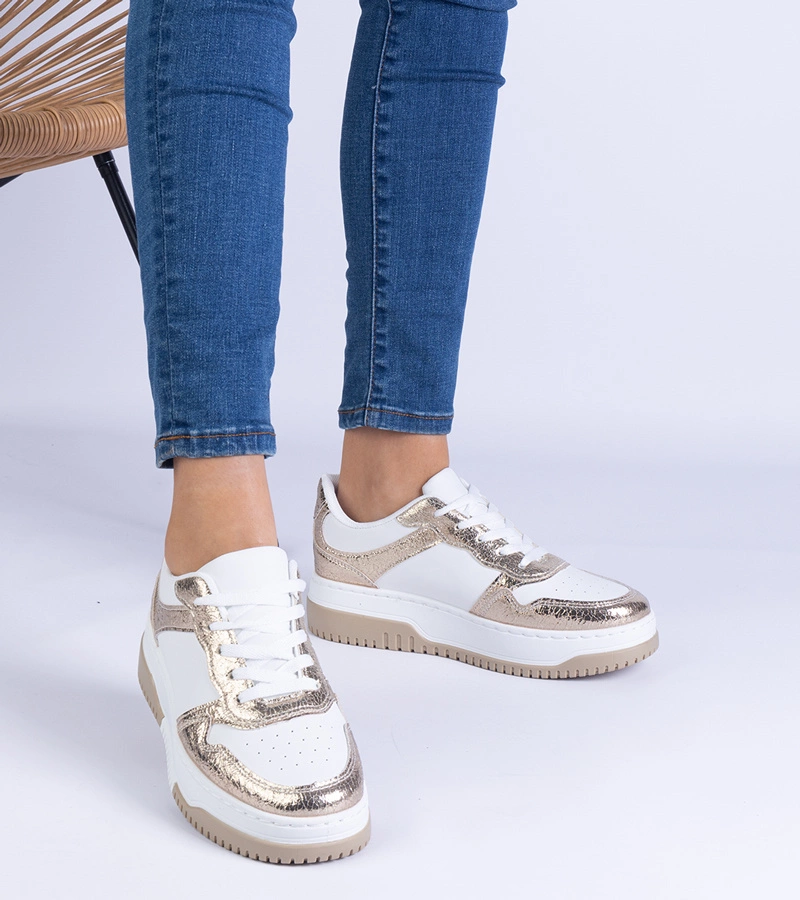 Zlaté tenisky na silné podrážce Undina