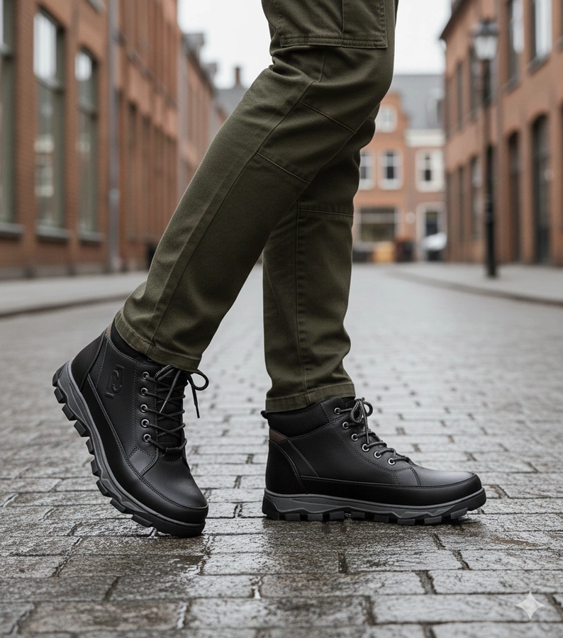 Černé zateplené pánské trapery Elias