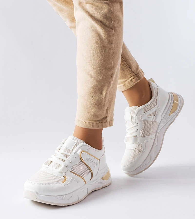 Bílé kombinované tenisky Caya