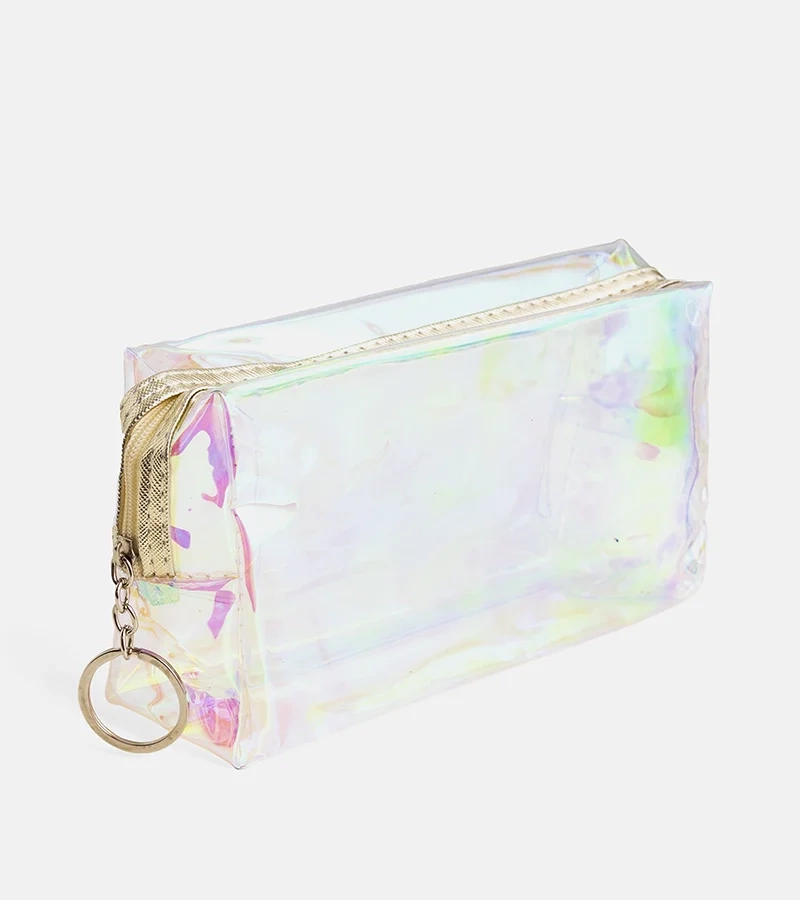 Zelená průhledná kosmetická taška Ferra