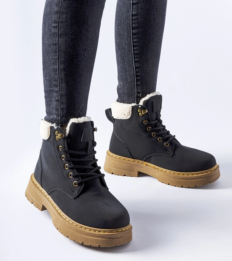 Černé izolované dělnické kalhoty Burgondi