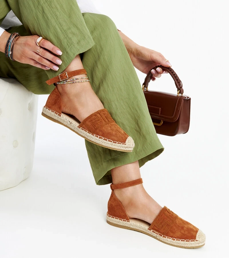 Hnědé espadrilky s ozdobou Aydan