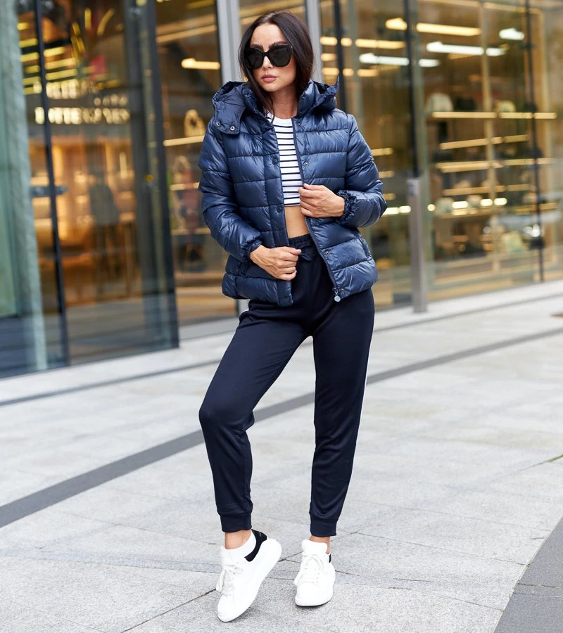 Modrá třpytivá bunda Berta