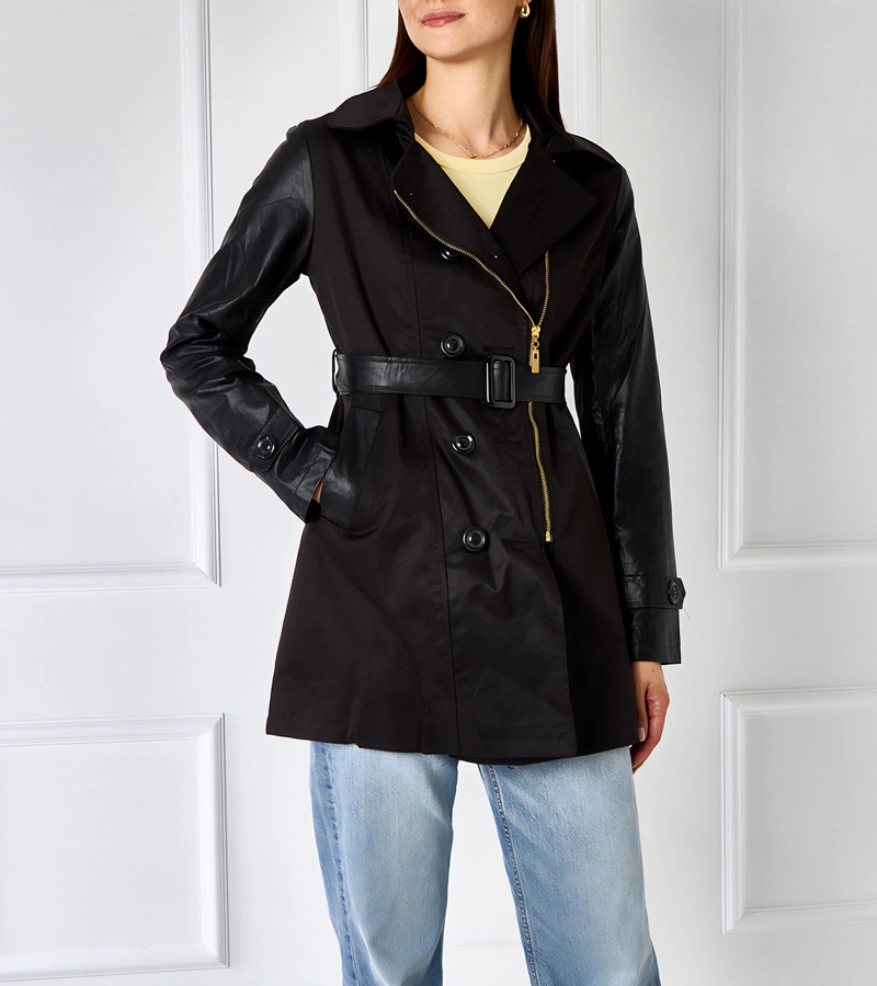 Černý kabátek s odepínacím spodkem Eduardo