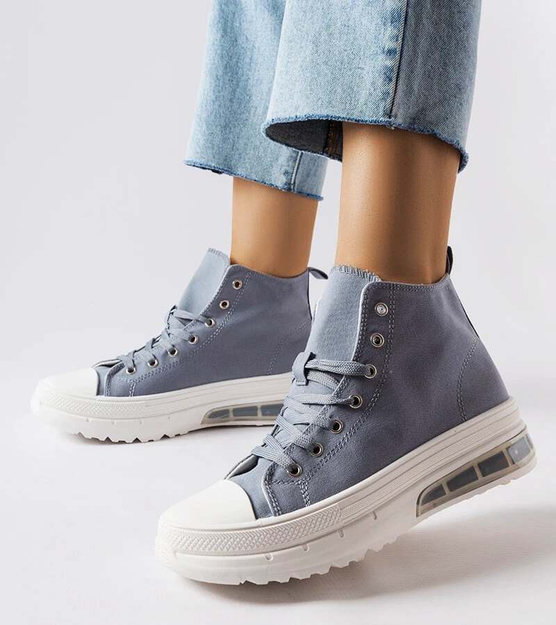 Šedé kotníkové tenisky Quiet