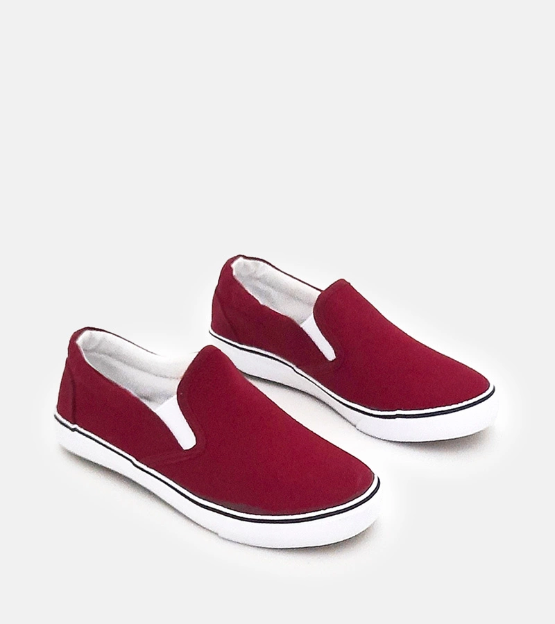 Bordové dětské slip-on tenisky Lagunes