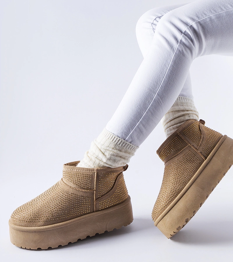 Béžové sněhule se zirkony Sonora