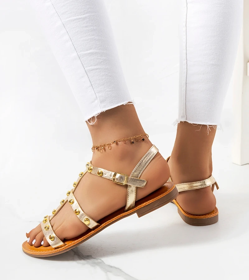 Zlaté metalické sandály Somerset