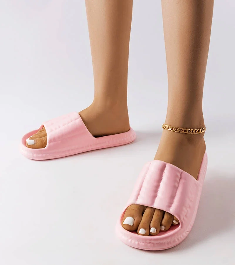 Růžové gumové žabky Karolin