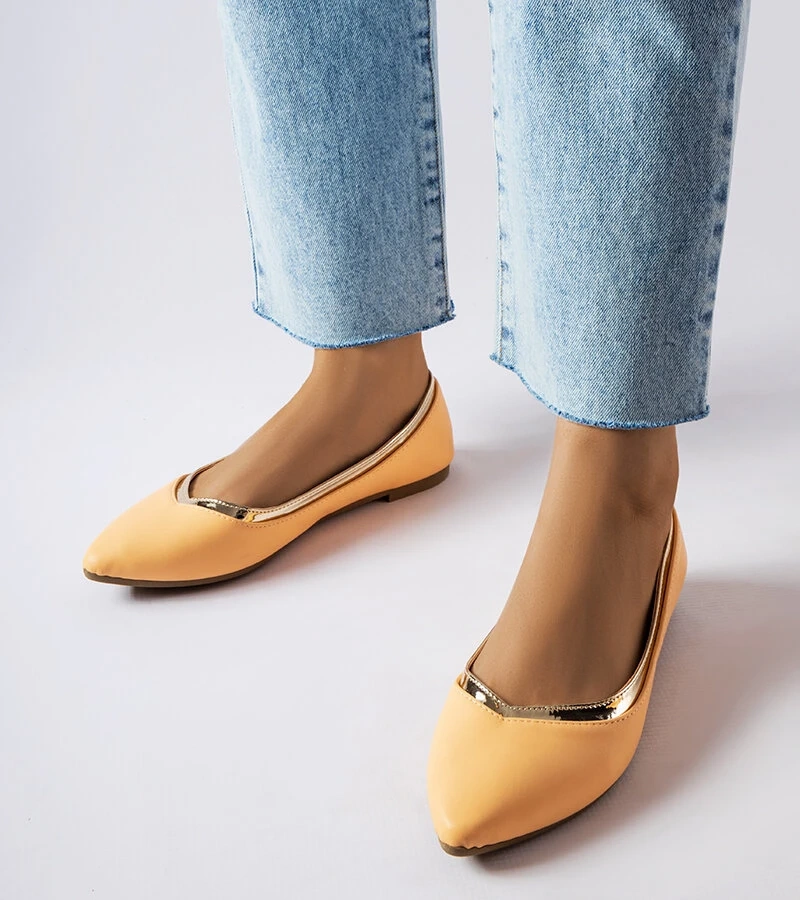 Oranžové špičaté baleríny Vittorio