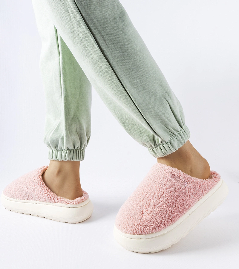 Růžové vyhřívané pantofle Big Star MM274131