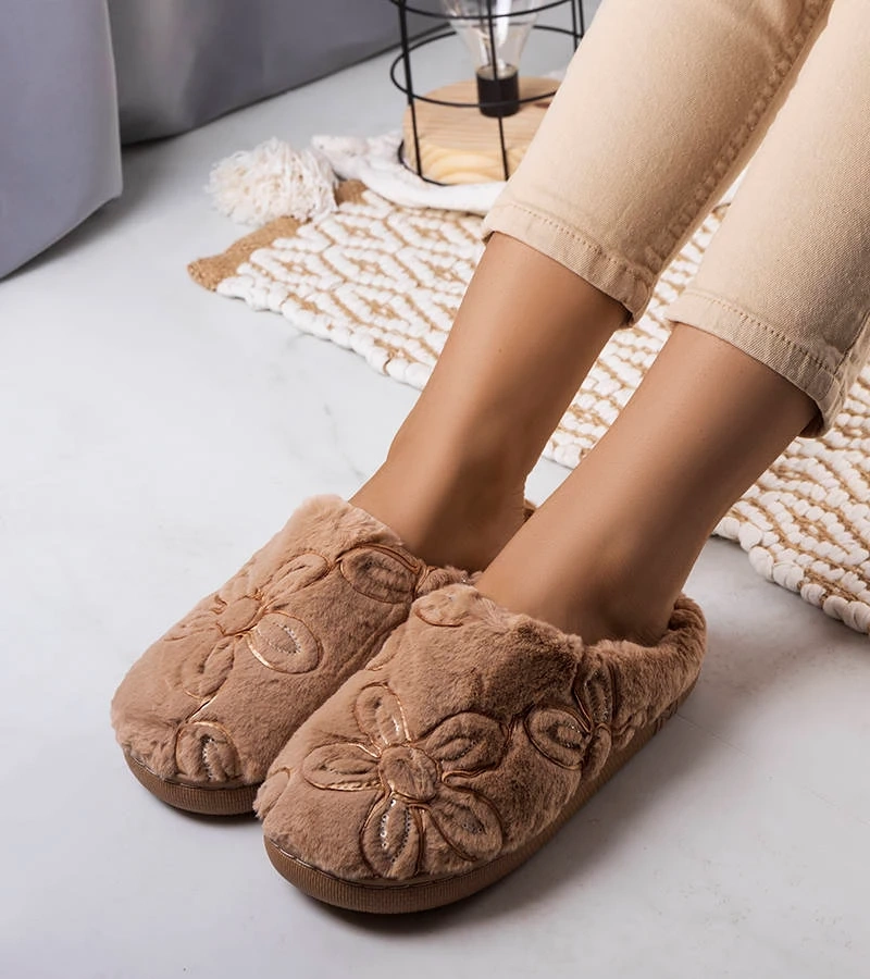 Béžové měkké pantofle Maren